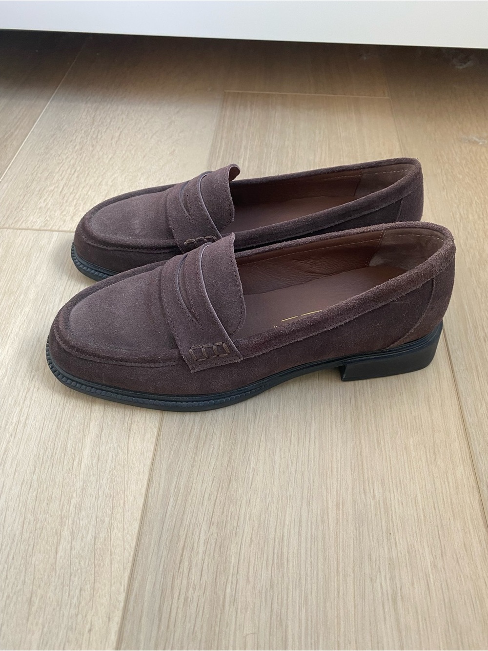 Women’s Suede  Loafers in Chocolate Brown